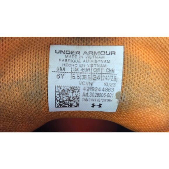 Under Armour 6y Black Orange Phoenix Fire Football Cleats - Picture 8 of 8